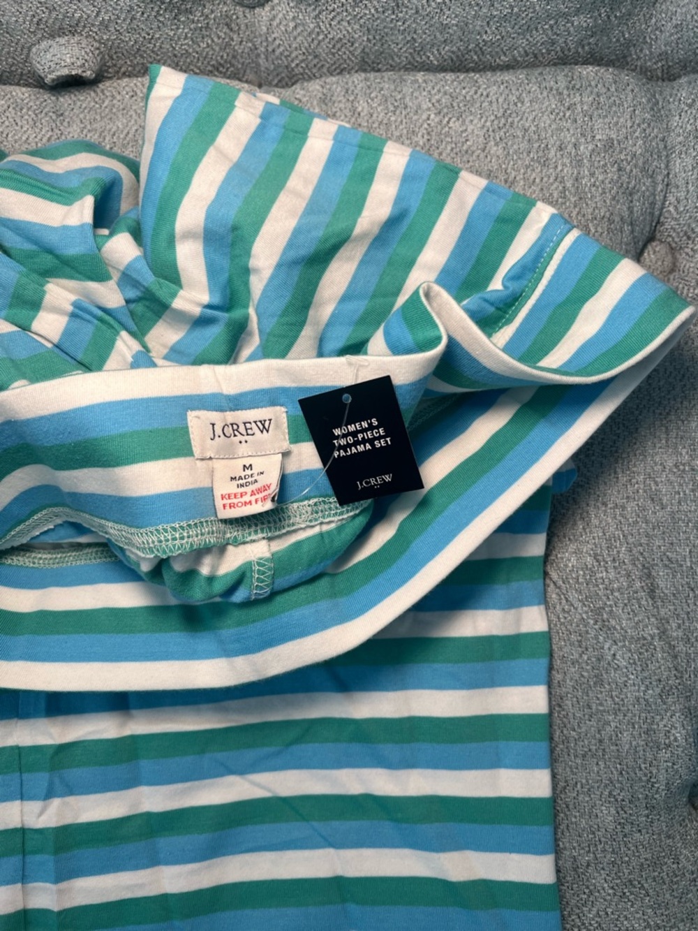 J. Crew Cotton Long sleeve knit pajama set - Picture 6 of 9